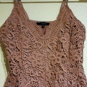 Iris Mauve Lace Woman Bodysuit M
